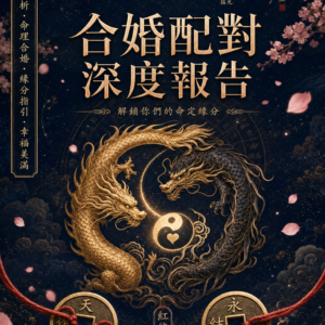 合婚配對深度報告書封面