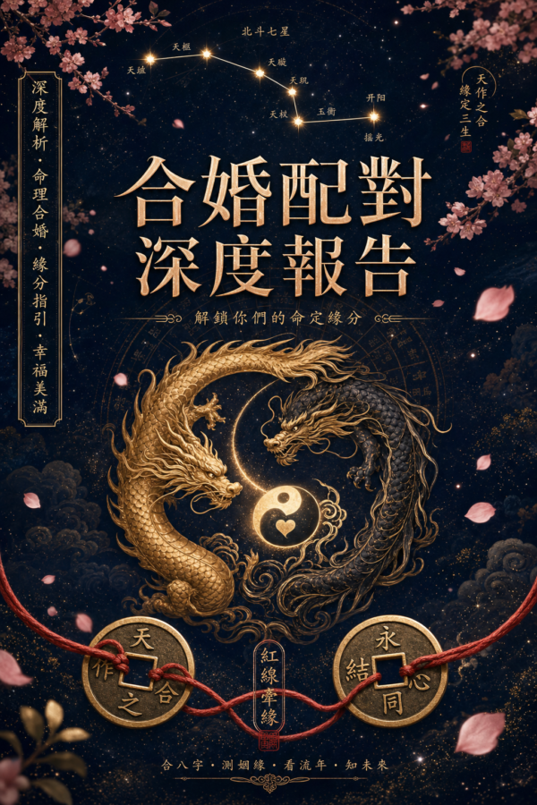 合婚配對深度命盤報告書封面